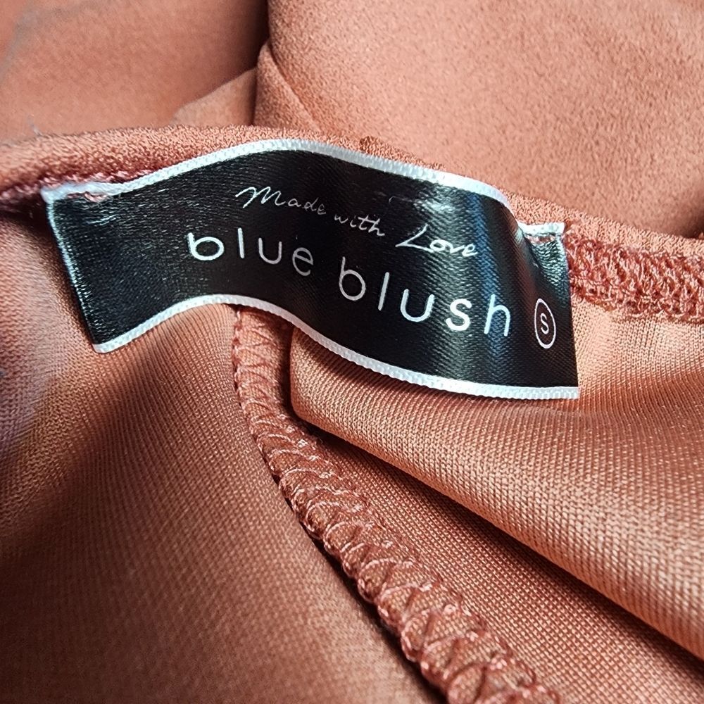 Blue Blush Coral Pink Ruffle Dress (S) - Picture 5 of 5